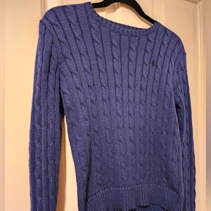 NWOT Polo Ralph Lauren Blue Cableknit Sweater